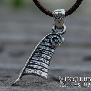 Feather Of Maat Pendant, Egyptian Feather Necklace, 925 Silver Egyptian Amulet